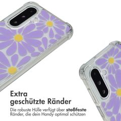 imoshion Design Hülle mit Band Samsung Galaxy A26 - Tropical Violet Flowers Connect