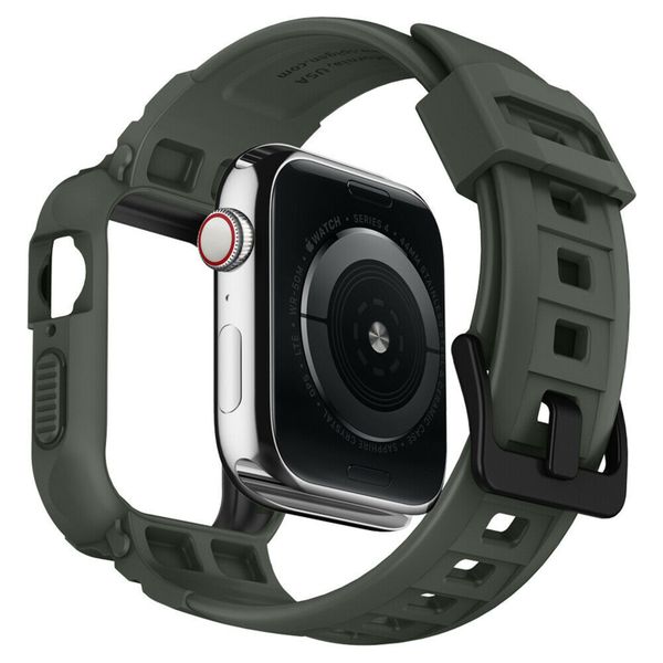 Spigen Rugged Armor™ Pro Case Grün für die Apple Watch 44 mm / 45 mm