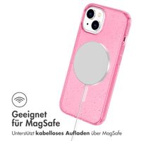 imoshion Sparkle Back Cover mit MagSafe Apple iPhone 14 - Glitzer Rosa