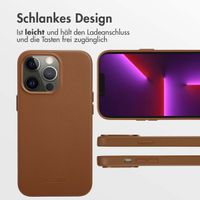 Accezz MagSafe Leather Backcover Apple iPhone 13 Pro - Sienna Brown