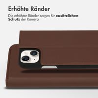 Accezz Premium Leather Slim Klapphülle für das iPhone 14 Plus - Braun