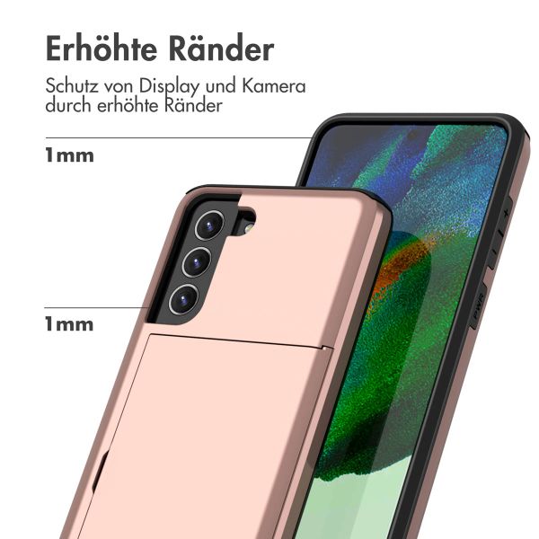 imoshion Backcover mit Kartenfach Samsung Galaxy S21 FE - Rosé gold