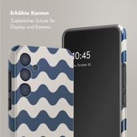 Selencia Vivid Tough Back Cover für das Samsung Galaxy A35 - Wave Vibes Classic Blue