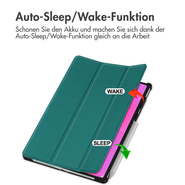 imoshion Trifold Klapphülle Lenovo Yoga Tab Plus (2025) - Dunkelgrün
