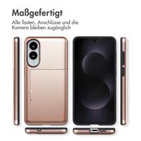 imoshion Backcover mit Kartenfach Samsung Galaxy S25 Edge - Rosé gold