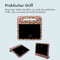 imoshion Kinder­sicheres Design Backcover mit Griff Apple iPad 9 (2021) 10.2 Zoll / iPad 8 (2020) 10.2 Zoll / iPad 7 (2019) 10.2 Zoll - Panthermuster