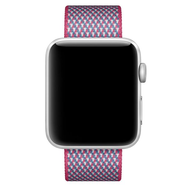 Apple Gewebtes Nylonarmband für die Apple Watch Series 1 bis 9 / SE (38/40/41 mm) | Series 10 (42 mm) - Berry