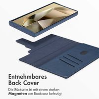 Accezz 2-in-1 Klapphülle aus Leder mit MagSafe für das Samsung Galaxy S24 Ultra - Nightfall Blue