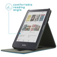 imoshion Stand Flipcase für das Kobo Clara Colour / Clara BW / Tolino Shine 5 / Shine Color - Hellblau