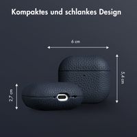 Accezz Echtes Leder Case Apple AirPods 4 - Dunkelblau