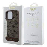Guess Bottom Stripe 4G Back Cover Apple iPhone 16 Pro - Braun