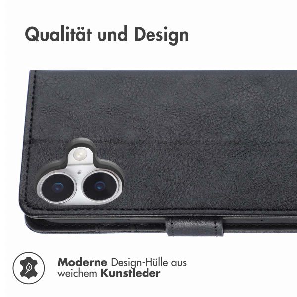 imoshion Luxuriöse Klapphülle Apple iPhone 16 Plus - Schwarz