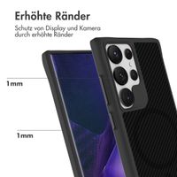 imoshion Rugged Hybrid Carbon Case mit MagSafe Samsung Galaxy S23 Ultra - Schwarz