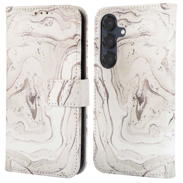 imoshion Design Klapphülle Samsung Galaxy S25 - Sandy Marble