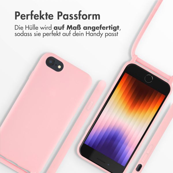 imoshion SilikonHülle mit Band Apple iPhone SE (2022 / 2020) / 8 / 7 - Rosa
