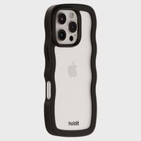 Holdit Wavy Case für das Apple iPhone 16 Pro - Black / Transparent
