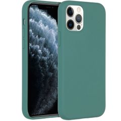 Accezz Liquid Silikoncase Apple iPhone 12 (Pro) - Dunkelgrün