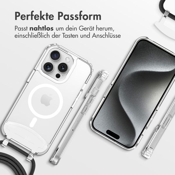imoshion MagSafe Hülle mit abnehmbarem Band Apple iPhone 15 Pro - Transparent