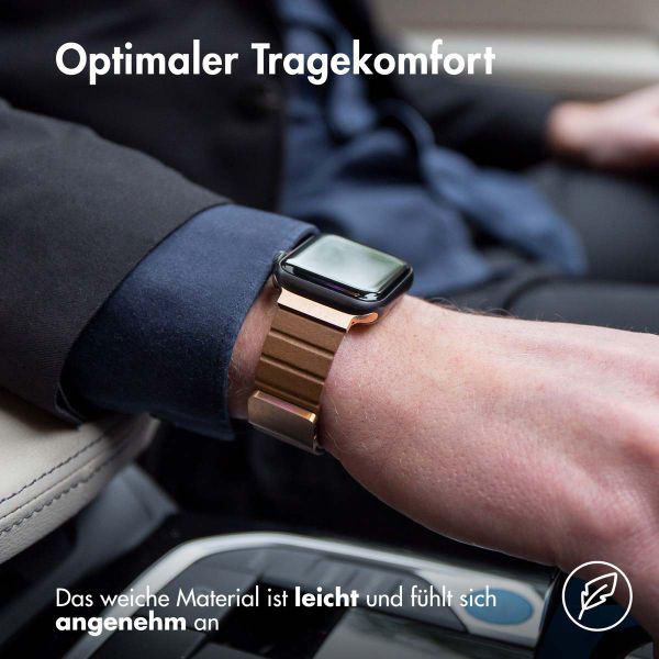 imoshion Magnetlederarmband für Apple Watch Series 1 - 11 / SE / Ultra (44/45/46/49 mm) - Braun