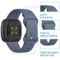 imoshion Silikonband Multipack für die Fitbit Versa 4 / 3 / Sense (2) - Schwarz / Grün / Blau