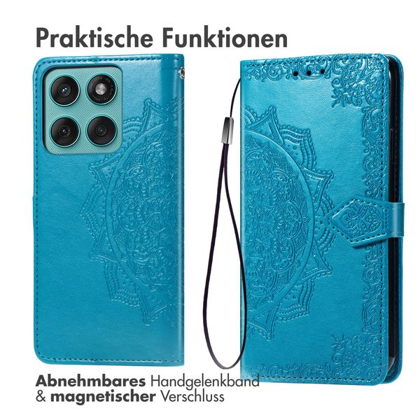 imoshion Mandala Klapphülle Motorola Moto G57 Power - Türkis