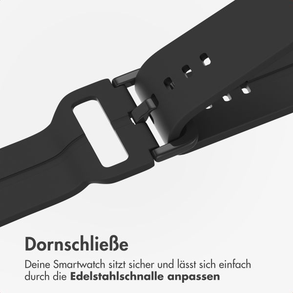 imoshion Silikonarmband für Samsung Galaxy Watch 4 / 5 / 6 / 7 (20 mm) - Schwarz