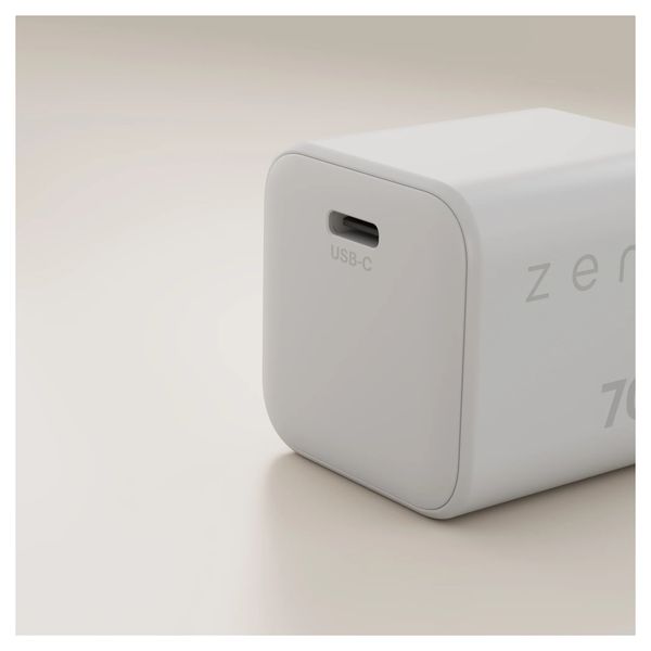 Zens Kompaktes Ladegerät USB-C 70W - Netzteil - Weiß