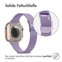 imoshion Milanaise Faltarmband für Apple Watch Series 1 t/m 11 / SE / Ultra (44/45/46/49 mm) - Violett