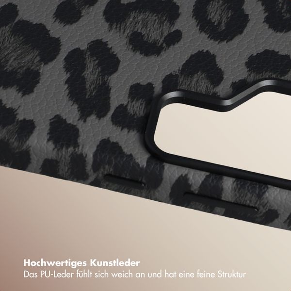 Selencia Sabi Backcover Leopardenmuster mit MagSafe Samsung Galaxy S26 Ultra - Midnight Black