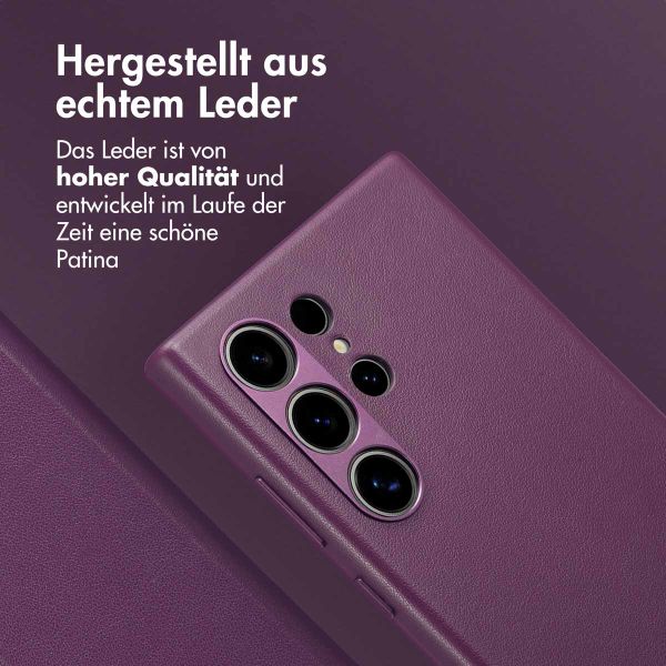 Accezz 2-in-1 Klapphülle aus Leder mit MagSafe für das Samsung Galaxy S24 Ultra - Heath Purple