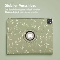 imoshion 360° drehbare Design Klapphülle Apple iPad Pro 13 (2025) M5 / (2024) M4 - Green Flowers