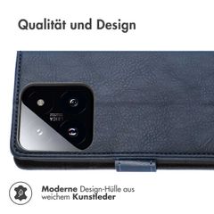 imoshion Luxuriöse Klapphülle Xiaomi 14T Pro - Dunkelblau