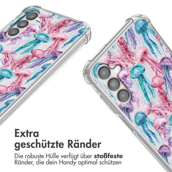 imoshion Design Hülle mit Band Samsung Galaxy A14 (5G/4G) - Jellyfish Watercolor