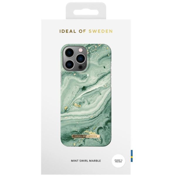 iDeal of Sweden Fashion Back Case für das iPhone 13 Pro Max - Mint Swirl Marble