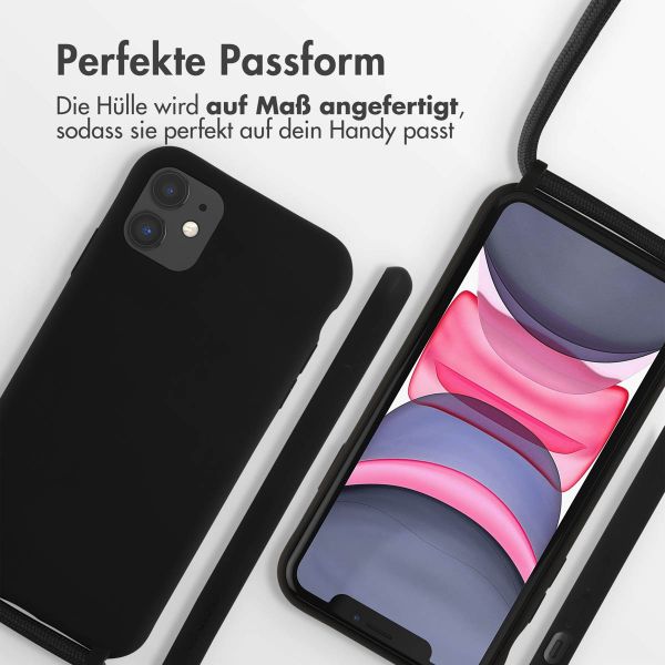 imoshion Silikonhülle mit Band für das iPhone 11 - Schwarz