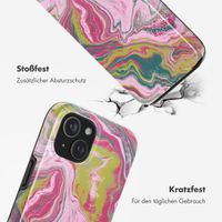 Selencia Vivid Tough Back Cover MagSafe für das iPhone 15 - Marble Pink