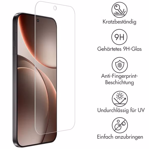 Accezz Screen Protector aus gehärtetem Glas Oppo Find X9