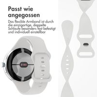 imoshion Silikon-Armband⁺ für  Google Pixel Watch 3 / 4 (45 mm) - Größe S - Weiß