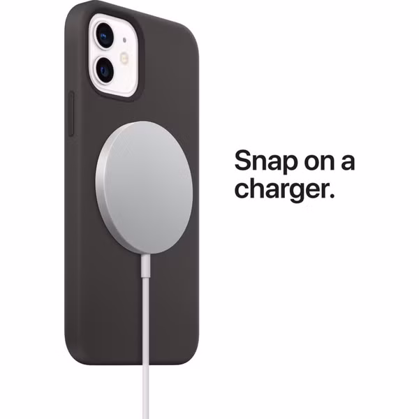 Apple Silikon-Case MagSafe Apple iPhone 12 (Pro) - White