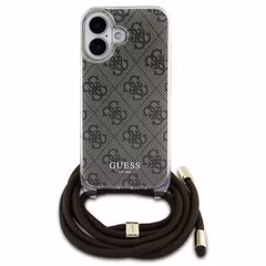 Guess Backcover mit Band 4G Print Apple iPhone 16 - Braun