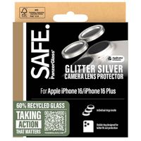 SAFE by PanzerGlass Kameraprotektor für das iPhone 16 / 16 Plus - Glitter Silver