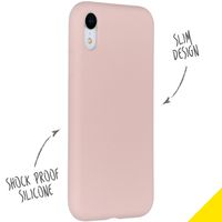 Accezz Liquid Silikoncase Rosa für das iPhone Xr