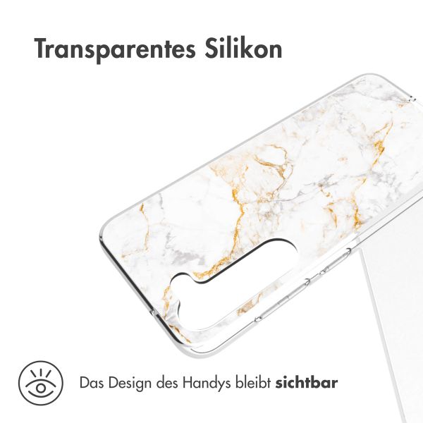 imoshion Design Hülle Samsung Galaxy S23 Plus - White Marble