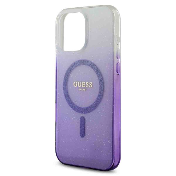 Guess MagSafe IML Glitter Gradient Case Apple iPhone 16 Pro Max - Purple
