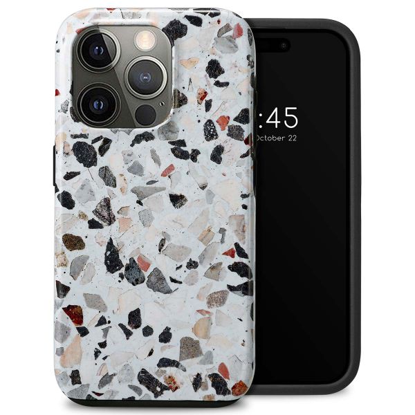 Selencia Vivid Tough Back Cover für das iPhone 15 Pro - Chic Terazzo