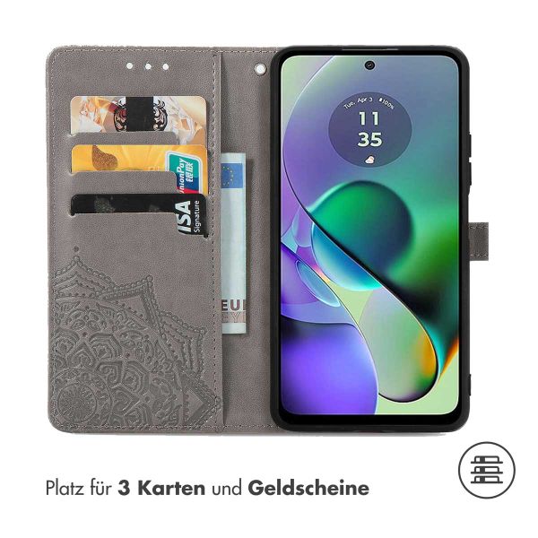imoshion Mandala Klapphülle Motorola Moto G54 - Grau