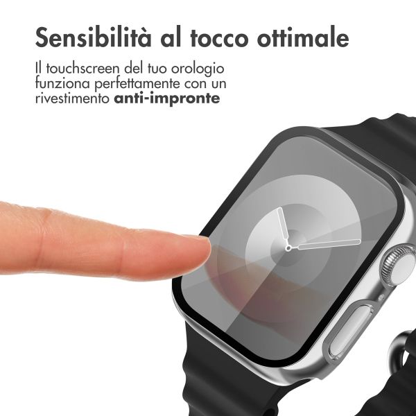 imoshion Full Cover glänzendes Hard Case Apple Watch 7 / 8 / 9 - 41 mm - Silber