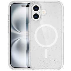 imoshion Sparkle Back Cover mit MagSafe Apple iPhone 16 - Glitzer Transparent