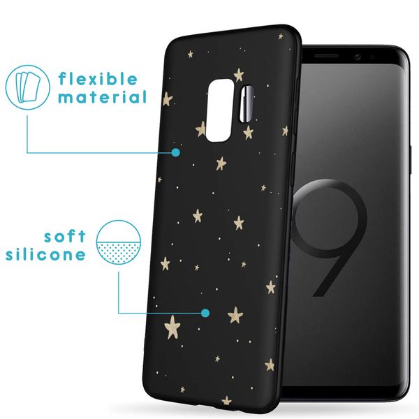 imoshion Design Hülle für das Samsung Galaxy S9 - Sterne / Schwarz