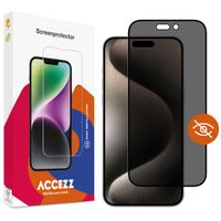 Accezz Privacy Displayschutz aus gehärtetem Glas für das iPhone 15 Pro